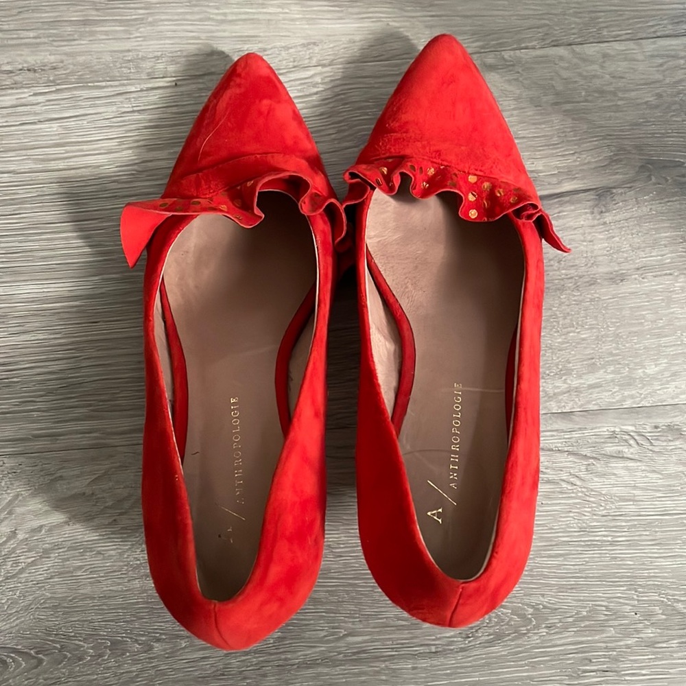 Anthropologie suede shoes